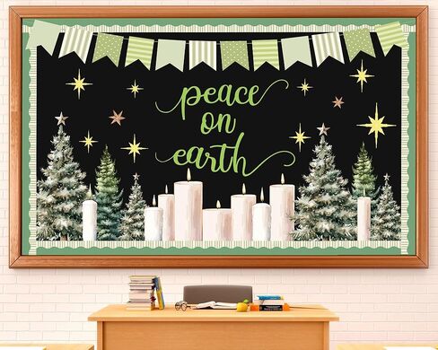 Christmas Theme Party Bulletin Board Sets Decorations Peace on Earth Bulletin Board Decorations Set Xmas Theme Party Paper Cutouts for Kids Students Classroom School Office Home Holiday Wall Decors in Saudi Arabia