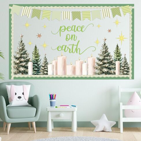 Christmas Theme Party Bulletin Board Sets Decorations Peace on Earth Bulletin Board Decorations Set Xmas Theme Party Paper Cutouts for Kids Students Classroom School Office Home Holiday Wall Decors in Saudi Arabia