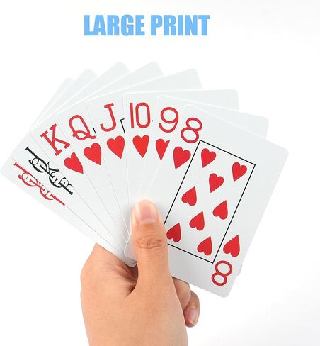 أوراق اللعب SirShop، حزمة من ورق اللعب، مجموعة بطاقات البوكر، أوراق لعب مطبوعة كبيرة الحجم للبالغين، ألعاب الورق للحفلات الليلية العائلية in Kuwait