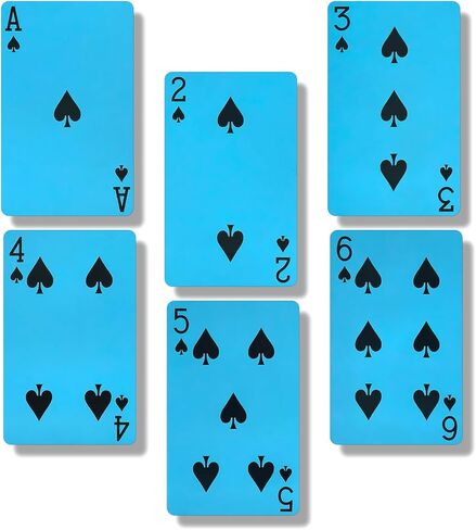 2 Decks Blue Playing Cards, Blue Deck of Cards, Easy to Shuffle, Paper Poker, Party Supplies, Gift Idea in Saudi Arabia