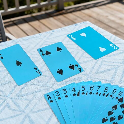 2 Decks Blue Playing Cards, Blue Deck of Cards, Easy to Shuffle, Paper Poker, Party Supplies, Gift Idea in Saudi Arabia