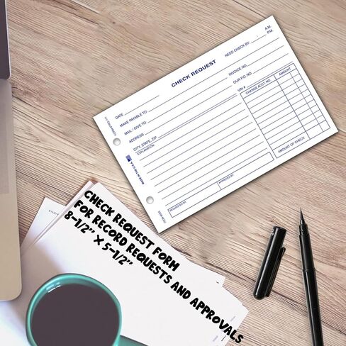 Check Request Form – for Record Requests and Approvals in Car Dealerships – 1-Part 20# White Paper Form - Ideal for Organized Filing Systems - 8-1/2" x 5-1/2" - 4 Pad (Packaged 100 Per Pad) in Saudi Arabia