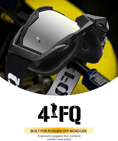 Motocross & Mountain Bike Goggles - MX MTB Racing Protective Eyewear, ATV Dirt Bike Gear for Men & Women, UV400 Protection Dustproof Anti-Scratch Impact Resistant Lens - Anti-Slip Strap in Saudi Arabia