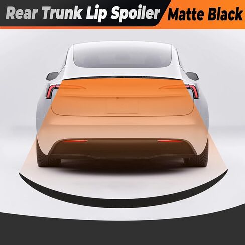 Spoiler Compatible with Model 3 2017-2023 Upgrade ABS Material Rear Spoiler Wing Rear Trunk Lip (Matte Black) in Saudi Arabia