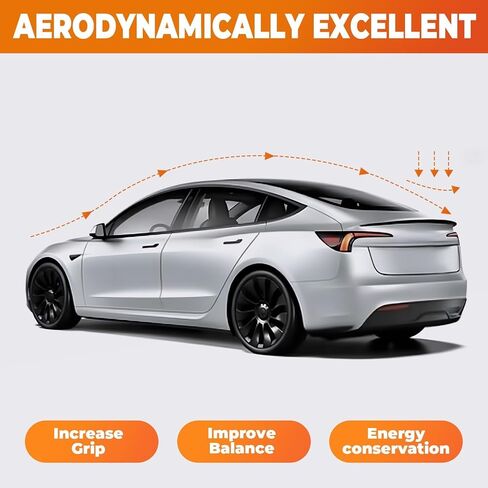 Spoiler Compatible with Model 3 2017-2023 Upgrade ABS Material Rear Spoiler Wing Rear Trunk Lip (Matte Black) in Saudi Arabia