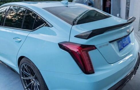 Rear Tail Spoiler Wing Trunk Lip Fits Cadillac CT5 CT5-V 2020-2026 Carbon ABS Fiber V Rear Trunk Spoiler Tail Wing in Saudi Arabia