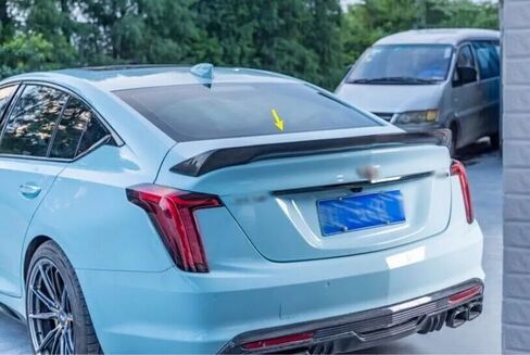 Rear Tail Spoiler Wing Trunk Lip Fits Cadillac CT5 CT5-V 2020-2026 Carbon ABS Fiber V Rear Trunk Spoiler Tail Wing in Saudi Arabia