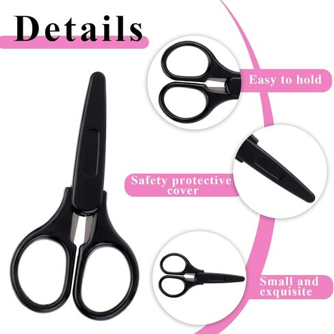 3Pcs Mini Detail CSmall Scissors All Purpose Craft Stainless Steel Scissors with Protective Cover Precision Straight Fine Tips Design for Scrapbooking Paper Cutting in Saudi Arabia