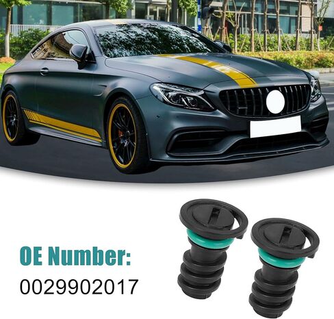 ACROPIX Car Engine Oil Drain Plug Screw Replacement Fit for Mercedes-Benz C63 for AMG S - Pack of 2 Black in Saudi Arabia