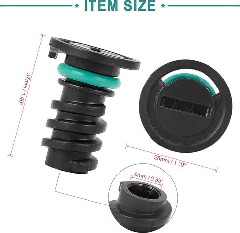 ACROPIX Car Engine Oil Drain Plug Screw Replacement Fit for Mercedes-Benz C63 for AMG S - Pack of 2 Black in Saudi Arabia