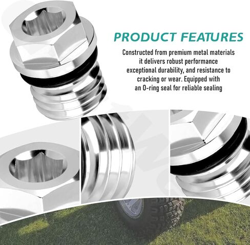 عبوتان 92066-0774 و603557 قابس تصريف زيت المحرك مع حلقة دائرية متوافقة مع عربات الجولف EZ GO 2008-Up TXT RXV، لمحركات Kawasaki FH430V FR600V FH721D - استبدل 670D2016 92066-7003 in Kuwait