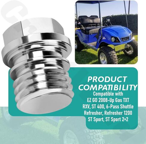 عبوتان 92066-0774 و603557 قابس تصريف زيت المحرك مع حلقة دائرية متوافقة مع عربات الجولف EZ GO 2008-Up TXT RXV، لمحركات Kawasaki FH430V FR600V FH721D - استبدل 670D2016 92066-7003 in Kuwait