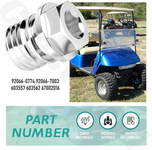 عبوتان 92066-0774 و603557 قابس تصريف زيت المحرك مع حلقة دائرية متوافقة مع عربات الجولف EZ GO 2008-Up TXT RXV، لمحركات Kawasaki FH430V FR600V FH721D - استبدل 670D2016 92066-7003 in Kuwait