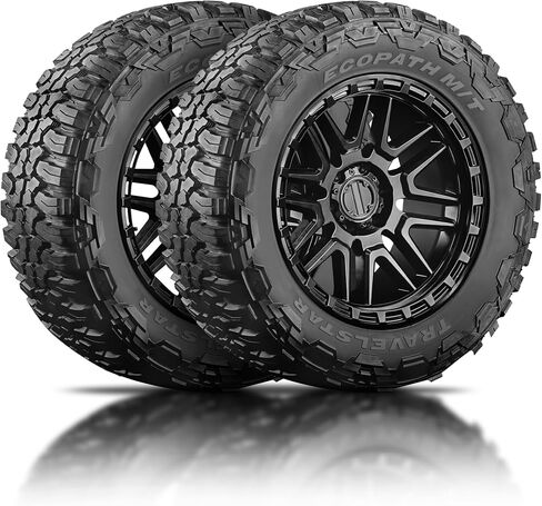 مجموعة من 2 (اثنين) Travelstar Ecopath M/T 33X12.50R20 10 Ply Load Range E 114Q SUV Light Truck Mud Terrain Tire 33/12.50/20 (الإطار فقط) in Kuwait