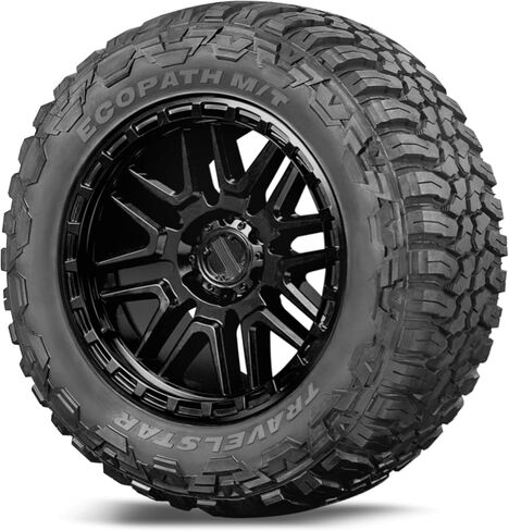 مجموعة من 2 (اثنين) Travelstar Ecopath M/T 33X12.50R20 10 Ply Load Range E 114Q SUV Light Truck Mud Terrain Tire 33/12.50/20 (الإطار فقط) in Kuwait