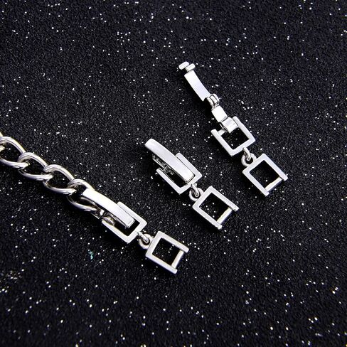 6 قطعة قلادة موسع فضية قابلة للطي فضية مجوهرات المشابك قلادة مكدس المشبك لتمديد سوار تمديد صنع المجوهرات الحرف اليدوية in Kuwait