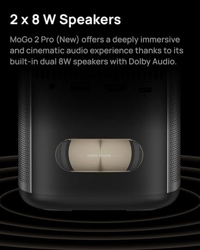 جهاز عرض XGIMI MoGo 2 Pro 1080P محمول مع حامل متعدد الزوايا، واي فاي وبلوتوث، Android TV 11.0، 400 ISO Lumens، ISA 2.0، يدعم 4K، التركيز التلقائي، تجنب الأشياء، وتكيف الشاشة in Kuwait