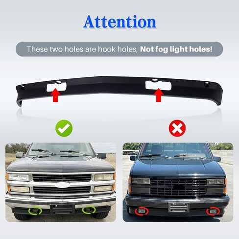 New Front Lower Valance Air Deflector Plastic Primed With Tow Hook Holes Replacement For Chevy/GMC C/K Full Size P/U 1988-2000 Replace OE 15569430 | GM1090105 in Saudi Arabia