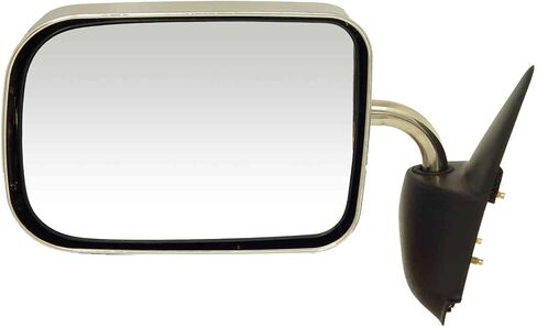 Dorman 955-221 Driver Side Manual Door Mirror - Folding Compatible with Select Dodge Models, Black and Chrome in Saudi Arabia