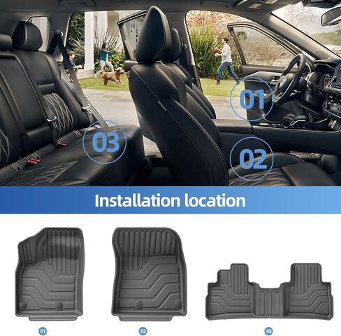 SMABEE Backrest Mats for 2021-2024 Nissan Rogue S/SV/SL/Platinum (Not fit Sport) Accessories All Weather Back Seat Cover TPE Protective Pad Anti-Slip Waterproof Interior in Saudi Arabia