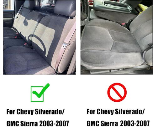 NLQR غطاء مقعد بديل للجانب الأمامي للركاب باللون الرمادي #69C متوافق مع Chevy Silverado WT، شاحنة العمل، كابينة واحدة لسيارة GMC Sierra 2003 2004 2005 2006 2007 in Saudi Arabia