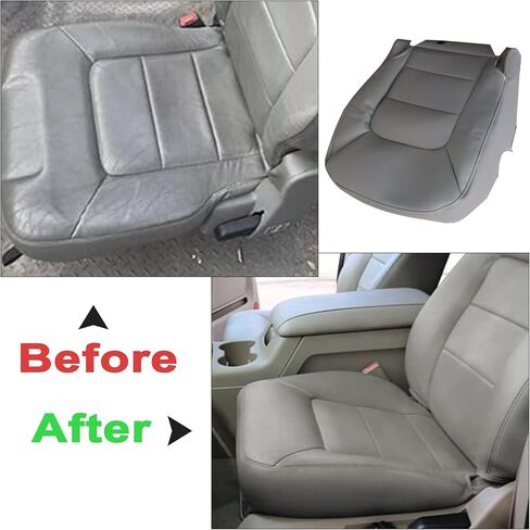 GXARTS Front Passenger Side Bottom Replacement Leather Seat Cover Gray Right Compatible with Ford Expedition XLT XLT Sport XLS Limited 2003 2004 2005 2006 in Saudi Arabia