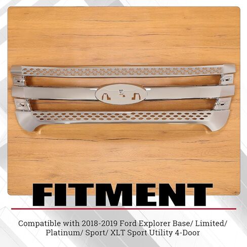 HECASA Front Grille Compatible with 2011-2015 Ford Explorer Grill Trim Grill Insert Black in Saudi Arabia