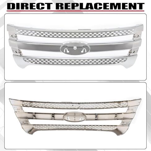 HECASA Front Grille Compatible with 2011-2015 Ford Explorer Grill Trim Grill Insert Black in Saudi Arabia