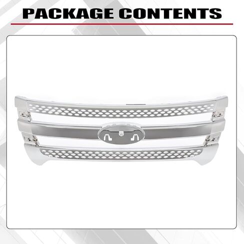 HECASA Front Grille Compatible with 2011-2015 Ford Explorer Grill Trim Grill Insert Black in Saudi Arabia