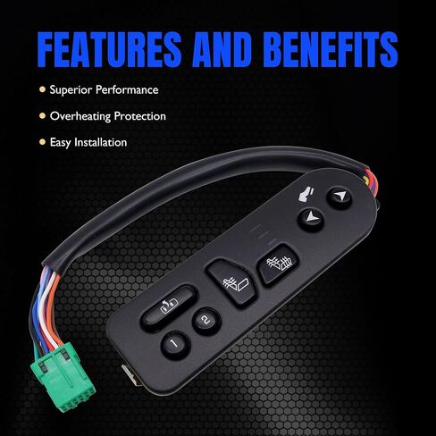 HiSport Driver Side Seat Heater Switch Control with Pedal - Compatible with Cadillac Escalade ESV EXT Chevy Avalanche 1500 2500 Suburban 1500 2500 Tahoe GMC Yukon XL 1500 2500 Replace 15116862 in Saudi Arabia