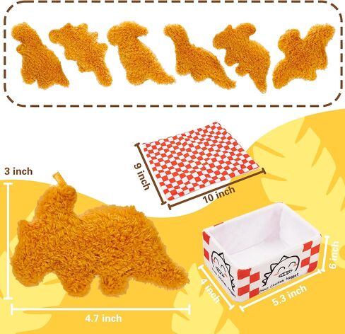 12 Pcs Dino Nugget Plush Keychain Party Favors - Mini Plush Pillow Charm Keyring for Party Supplies, Soft Stuffed Dinosaur Toy for Girls and boys, Birthday Gift, Carnival Prizes, Goodie Bag Fillers in Saudi Arabia