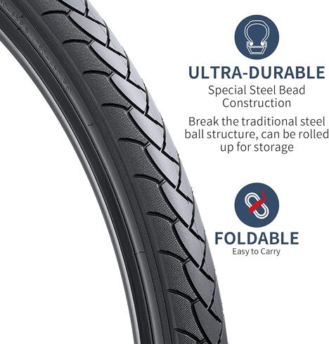 YunSCM 27.5" EPS Stab-Proof Bike Tires 27.5x1.75/47-584 Dual Compound Glue 60TPI and 27.5" Bike Tubes Schrader Valve Compatibile with 27.5 x 1.75 Bike Tires and Tubes (YW059) in Saudi Arabia