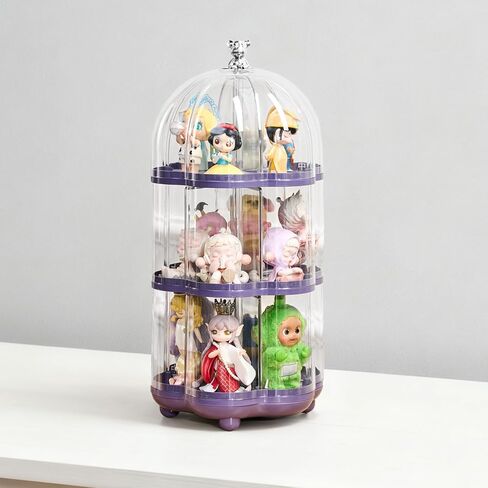 2 Layer Dolls Display Case Figure Toys Storage Box Transparent Blind Box Organizer Stand Dustproof Protection Showcase for Action Figures/Toys/Collectibles (2 Layer) in Saudi Arabia