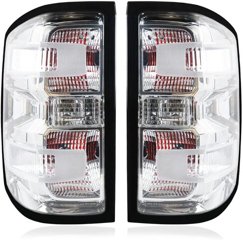 Tail Lights Compatible with 2014-2019 Chevy Silverado 1500 2015-2019 GMC Sierra Halogen Type Smoked Red Brake Rear Lamp Taillights in Saudi Arabia