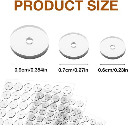 180 قطعة من قرص الثقب الشفاف لثقب الثقب، سدادة خلفية من السيليكون للأقراط، وسادات قرصية شفافة مثبتة للقرط، والمجوهرات (6/7/9 مم) in Kuwait