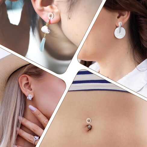 180 قطعة من قرص الثقب الشفاف لثقب الثقب، سدادة خلفية من السيليكون للأقراط، وسادات قرصية شفافة مثبتة للقرط، والمجوهرات (6/7/9 مم) in Kuwait