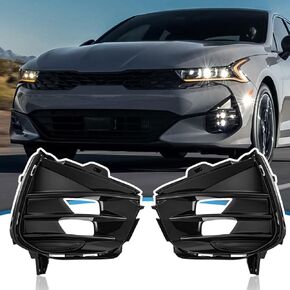 UPGRADE Front Fog Light Bezels Compatible with 2021-2023 Kia K5 GT Fog Light Cover Gloss Black 86541-L3310 86545-L3310 86542-L3310 86546-L3310(Driver+Passenger Side) in Saudi Arabia