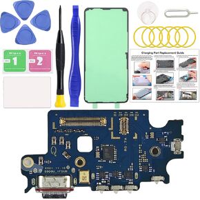 استبدال منفذ لوحة شحن USB لهاتف Galaxy S22 Ultra، SM-S908U SM-S908U1 موصل لوحة قاعدة من النوع C لهاتف Samsung S22 Ultra مع الأدوات والتعليمات in Kuwait