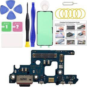 استبدال منفذ لوحة شحن USB لهاتف Galaxy S22 Ultra، SM-S908U SM-S908U1 موصل لوحة قاعدة من النوع C لهاتف Samsung S22 Ultra مع الأدوات والتعليمات in Saudi Arabia