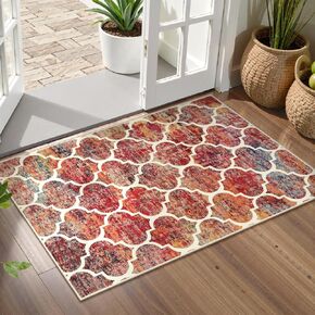 سجادة Lahome المغربية للمطبخ - 2'6'' x 8' عداء للممرات، سجاد غرفة نوم غير قابل للانزلاق وقابل للغسل، سجادة غرفة غسيل منخفضة الوبر، عداء سجاد ملون متعثر لغرفة المعيشة في المدخل in Kuwait