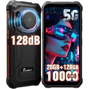 FOSSIBOT F101P هاتف اتصال متين، Android 13 7GB+64GB /1TB هاتف ذكي متين 10600mAh هاتف غير مقفل 123dB هاتف بصوت عالٍ 5.45 بوصة 24MP+8MP كاميرا هاتف ذكي مقاوم للماء 4G ثنائي الشريحة OTG ثماني النواة 18 وات in Kuwait