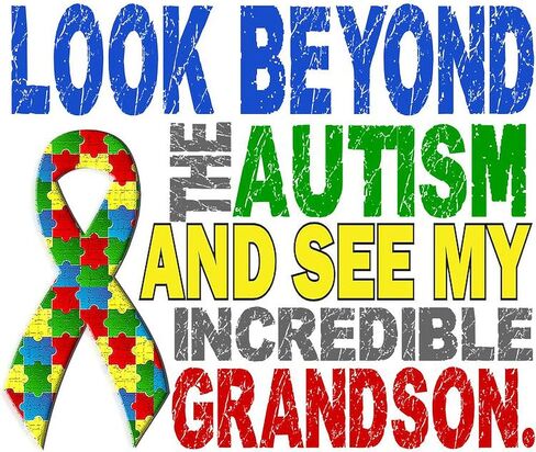 CafePress Look Beyond 2 Autism Grandson Oval Car Magnet, Euro Oval Bumper Magnet in Saudi Arabia