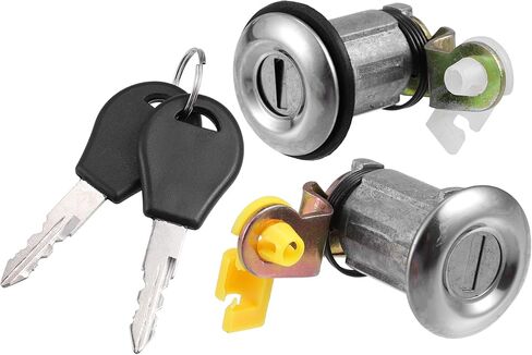 X AUTOHAUX 1 Set Front Left Right Side Door Lock Cylinder Cable with 2 Keys for Nissan Pickup D21 1984-1998 for Nissan D21 1986-1994 80601-01G25 in Saudi Arabia