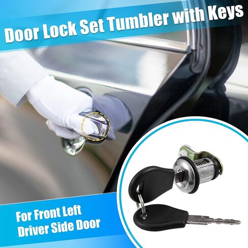 X AUTOHAUX 1 Set Front Left Right Side Door Lock Cylinder Cable with 2 Keys for Nissan Pickup D21 1984-1998 for Nissan D21 1986-1994 80601-01G25 in Saudi Arabia