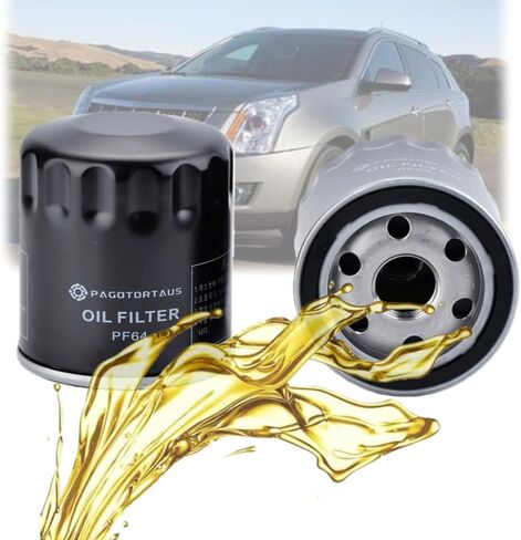 (6PCS) PF64 Engine Oil Filter with 918 (74mm) Oil Filter Wrench Compatible with Buick Cadillac Chevy GMC Freightliner Hummer Jeep Chrysler Alfa Romeo Replace 57060 PF48E HP-1017 PF48F in Saudi Arabia