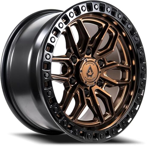 A109 Hustle Wheel، شفاه سوداء ساتان برونزية مدخنة في المنتصف، الحجم: 20 × 10، دائرة الترباس: 8 × 170، (إزاحة -18 مم) in Saudi Arabia