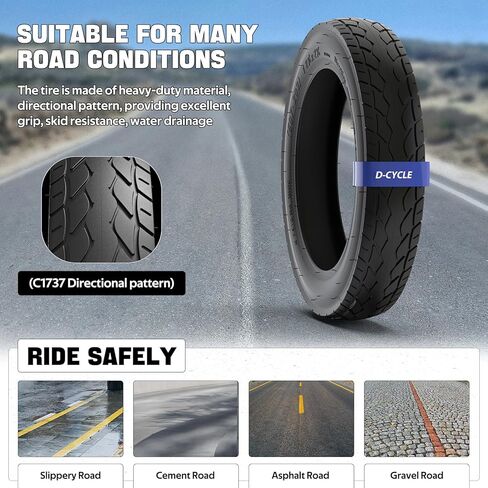 Heavy Duty 12.5x2.25 (12-1/2 x2-1/4) Tire & Inner Tube Set with Angled Valve Stem for Electric Scooters Razor Pocket Mod Currie Schwinn GT IZIP eZip in Kuwait