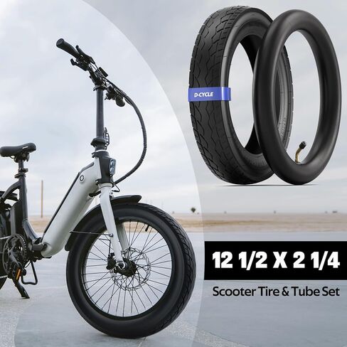 Heavy Duty 12.5x2.25 (12-1/2 x2-1/4) Tire & Inner Tube Set with Angled Valve Stem for Electric Scooters Razor Pocket Mod Currie Schwinn GT IZIP eZip in Kuwait