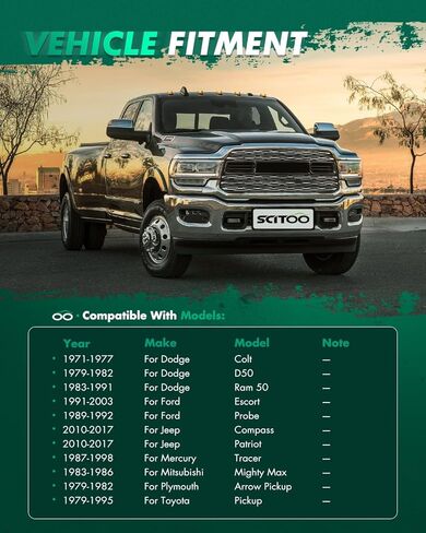 SCITOO 2 قطعة طقم تعليق خلفي Sway Bar Link لـ Dodge Colt D50 Ram 50 لـ Ford Escort Probe لـ Jeep Compass Patriot لـ Mercury Tracer لـ Mitsubishi Mighty Max لتويوتا بيك اب in Saudi Arabia