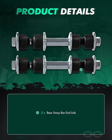 SCITOO 2 قطعة طقم تعليق خلفي Sway Bar Link لـ Dodge Colt D50 Ram 50 لـ Ford Escort Probe لـ Jeep Compass Patriot لـ Mercury Tracer لـ Mitsubishi Mighty Max لتويوتا بيك اب in Saudi Arabia
